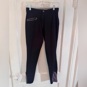 Devon Aire Size 26 R Black Purple Riding Breeches Pants Horseback Horse Riding